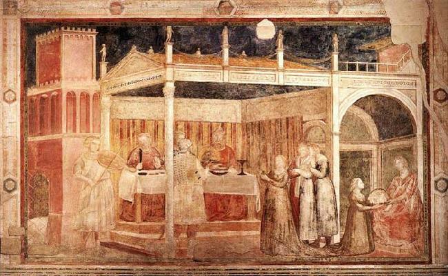 GIOTTO di Bondone Feast of Herod Norge oil painting art